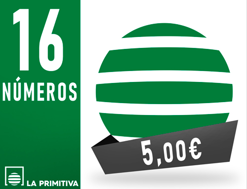 Primitiva - 16 n�meros asegurando 3 aciertos - 5,00 Euros