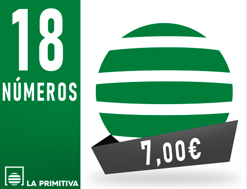 Primitiva - 18 n�meros asegurando 3 aciertos - 7,00 Euros