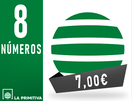 Primitiva - 8 n�meros asegurando 4 sobre 4 aciertos - 7,00 Euros