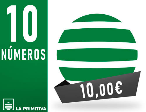 Primitiva - 10 n�meros asegurando 3 sobre 3 aciertos - 10,00 Euros